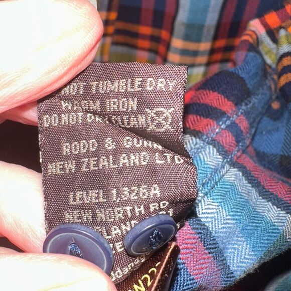 Rodd & Gunn Red and Blue Casual Button Down Shirt - Picture 6 of 6